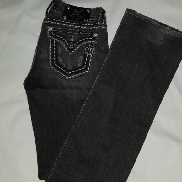 MISS ME JP5014-2 Boot Black Jeans - Picture 1 of 8